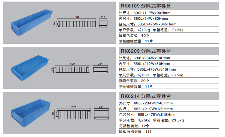 分隔式零件盒 分隔式零件盒