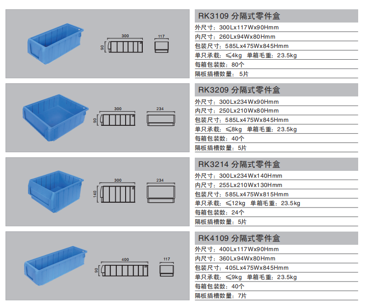 分隔式零件盒 分隔式零件盒