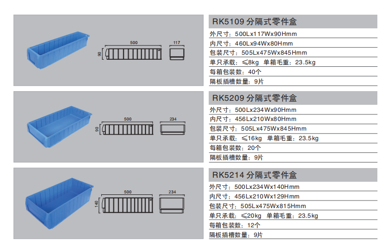 分隔式零件盒 分隔式零件盒